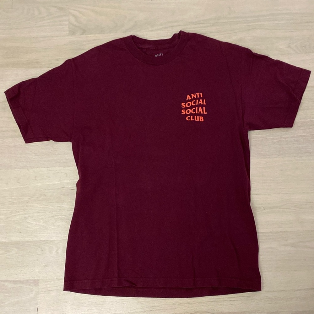 Anti Social Social Club T-Shirt - Maroon Large